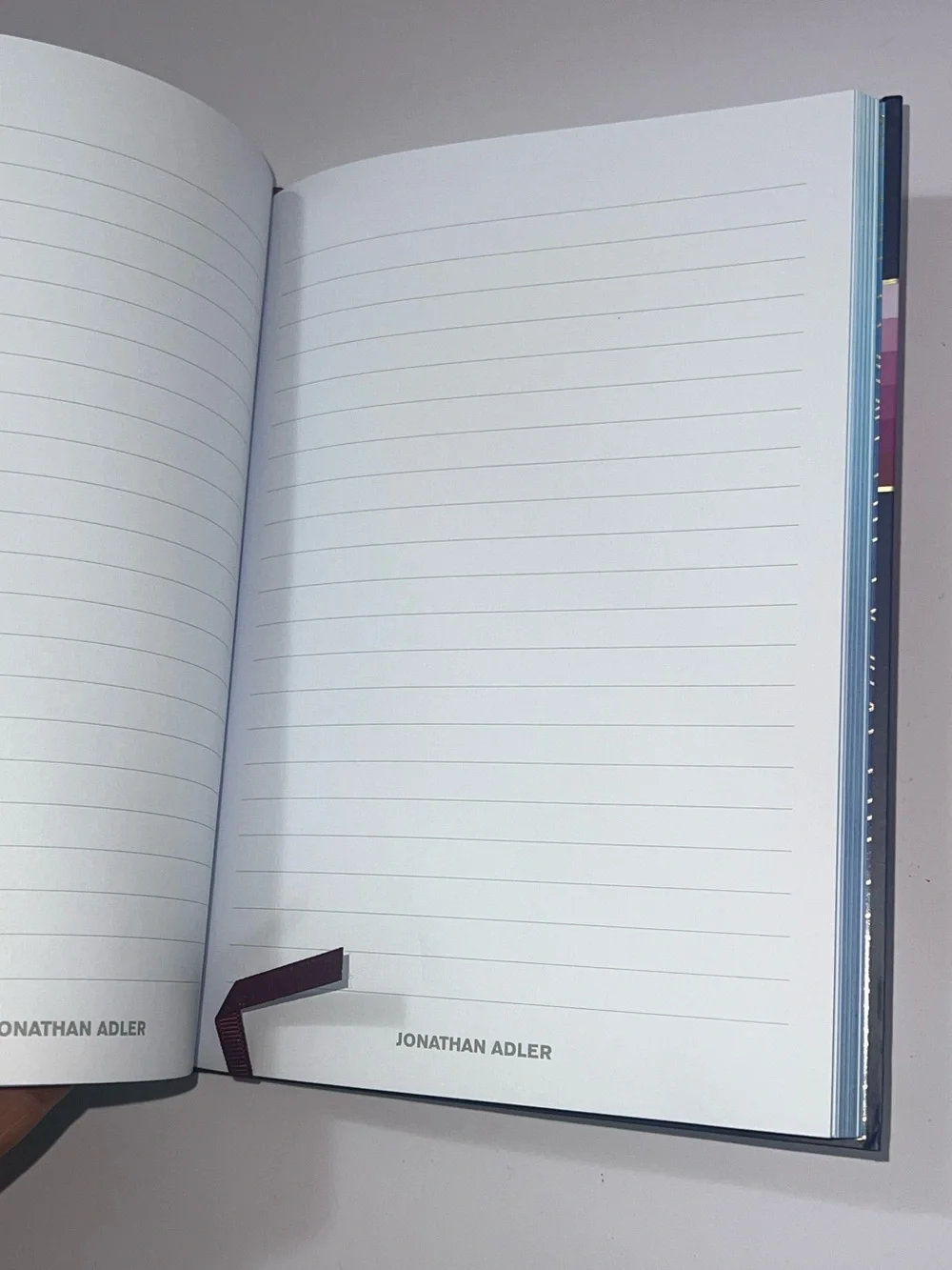 Jonathan Adler Softcover Lined Journal Notebook w/ Stickers & Ribbon Bookmark